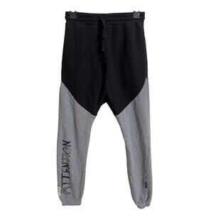 Nununu Colorblock Baggy Pants Black Gray Boys 10-11 Yrs